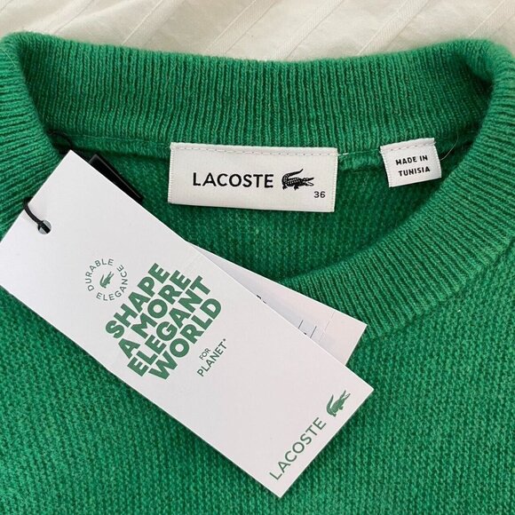 Womens Lacoste X Bandier Cashmere Sweater Size Small - Picture 3 of 3